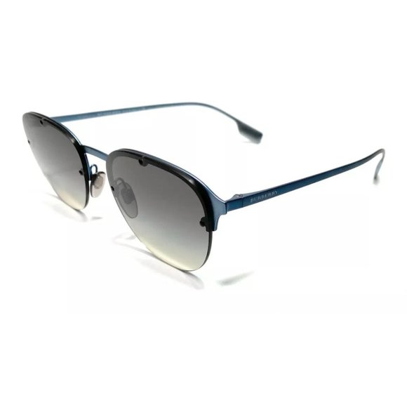 Burberry Men's Matte Blue Metal Sunglasses!